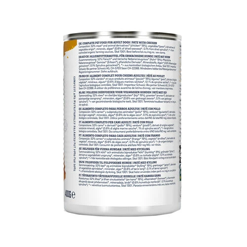 Yarrah - Hundefutter Paté Huhn Mit Spirulina Und Meeresalgen In Soße Bio – Bild 3